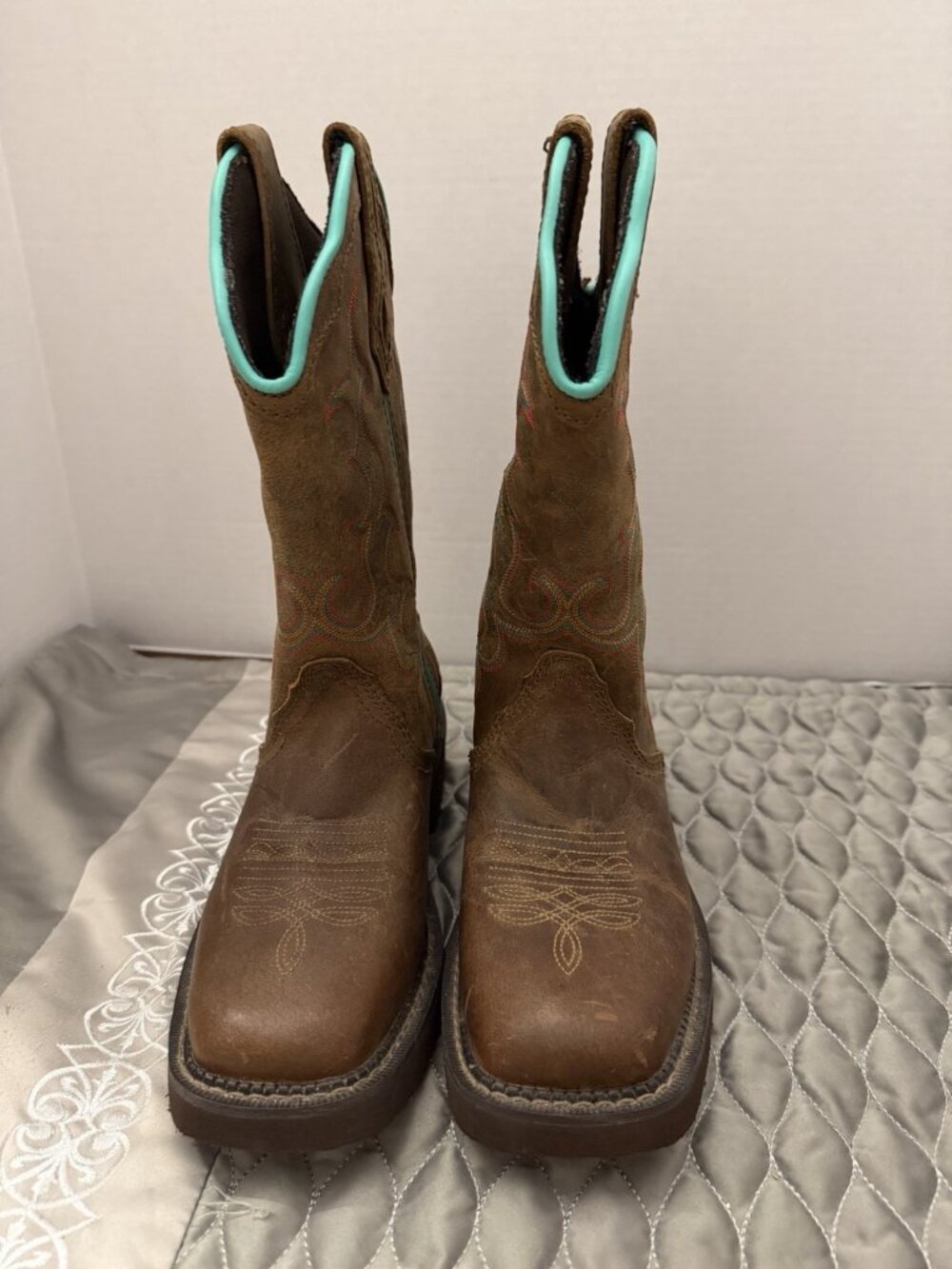 Justin Ladies Boots Size 7B Brown - Picture 2 of 7